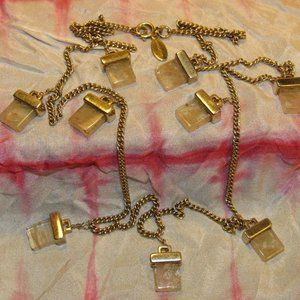 Ann Taylor Quartz Stone Dangle Chain Necklace